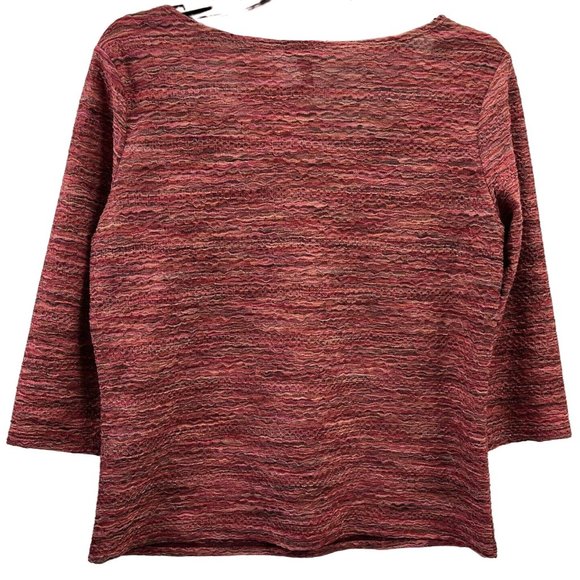 J Jill Women's top Pullover Multicolor Textured Shirt Size M - Picture 2 of 12